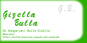 gizella bulla business card